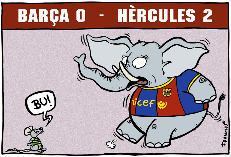 Vinyeta d'humor gràfic: Fútbol, FCBarcelona Vinyeta d'humor gràfic: Fútbol, FCBarcelona