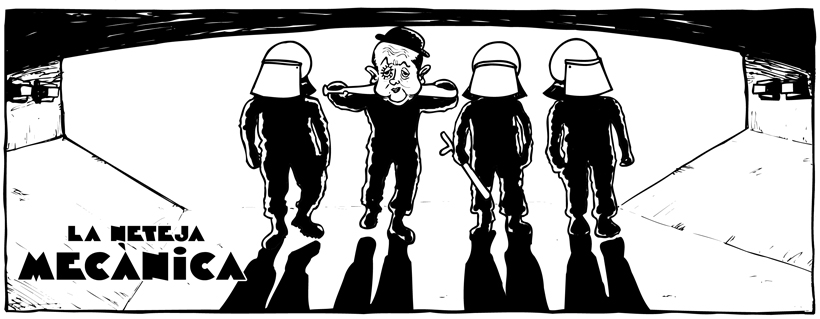 Vinyeta d'humor gràfic: Mossos, represió Vinyeta d'humor gràfic: Mossos, represió