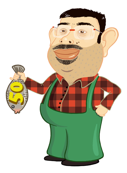 Caricatura personalitzada com a regal pels 50 anys Caricatura personalitzada com a regal pels 50 anys